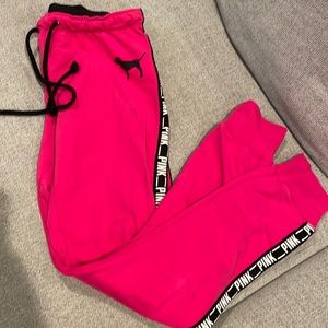 Pink collegiate joggers tight fit good condition size XS